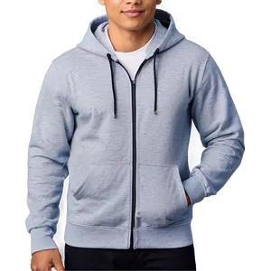 Slim Fit Zip Up Hoodie PNG Iex