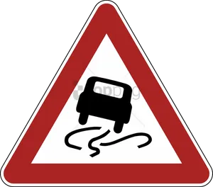 Slippery_ Road_ Warning_ Sign PNG