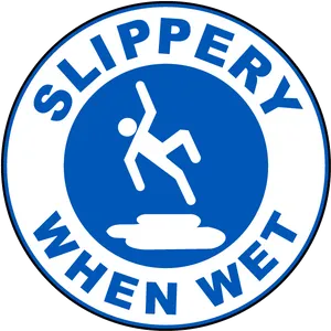 Slippery When Wet Sign PNG image