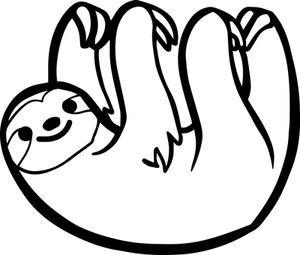 Sloth_ Black_ Background PNG