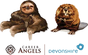 Slothand Beaver Company Logos PNG image