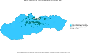 Slovakia Koppen Geiger Climate Map19802016 PNG image