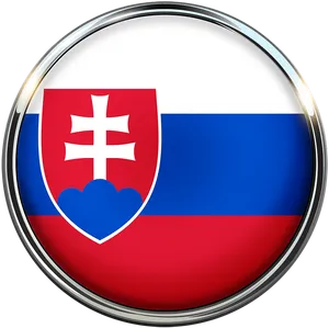 Slovakia National Emblem Button PNG image
