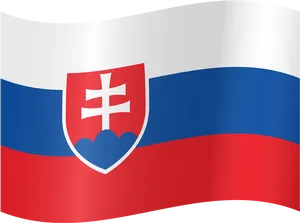Slovakia National Flag Waving PNG image