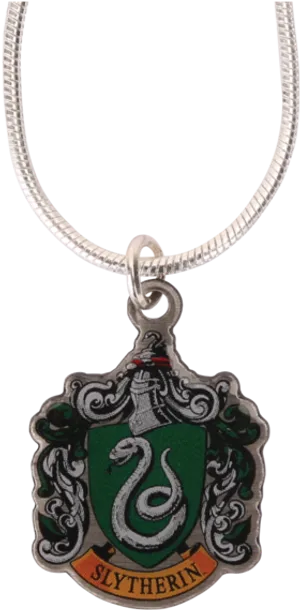 Slytherin Crest Pendant Necklace PNG image