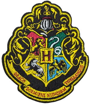 Slytherin House Crest Embroidery PNG image