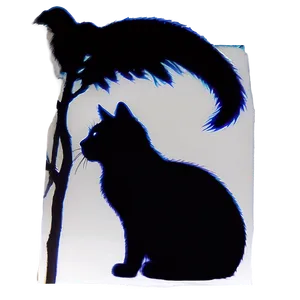 Small Cat Silhouette PNG 06122024