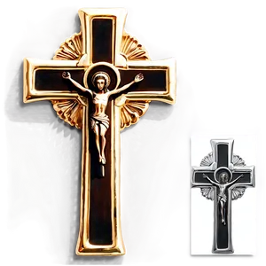 Small Catholic Cross Detail PNG 06122024