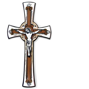 Small Catholic Cross Detail PNG Bqk71 PNG