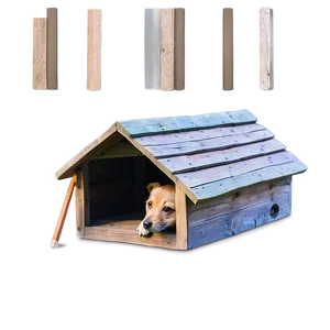 Small Dog In Doghouse PNG 66