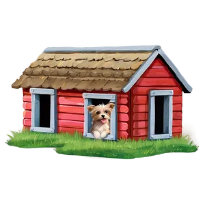 Small Dog In Doghouse Png 7 PNG image