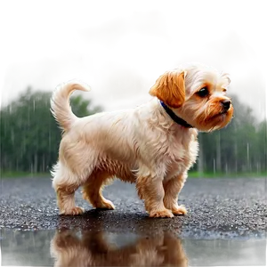 Small Dog In The Rain Png 06252024 PNG image