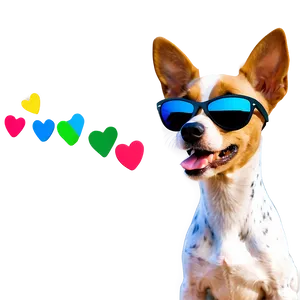 Small Dog Wearing Sunglasses PNG Vrc79 PNG