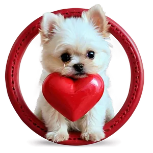 Small Dog With A Heart Png Hvi92 PNG image