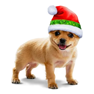 Small Dog With Christmas Hat PNG Ivy70 PNG