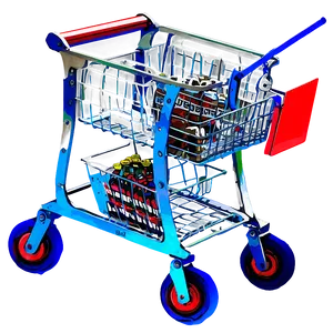 Small Grocery Cart PNG 18