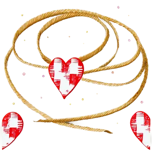 Small Heart Ribbon PNG Vif