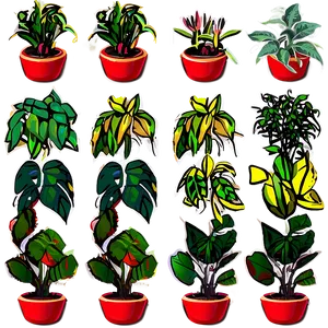 Small Indoor Plants PNG 06252024