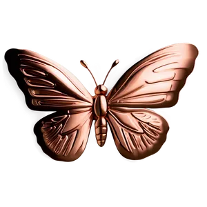 Small Rose Gold Butterfly PNG 06282024