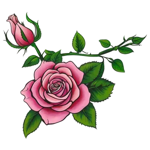 Small Rose Tattoo Idea PNG Npb PNG