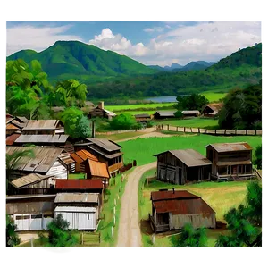 Small Town Scenery PNG Neo34 PNG