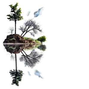 Small Tree Reflection PNG Wxf21 PNG