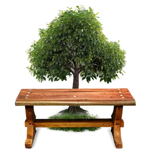 Small Tree With Bench PNG 06132024 PNG