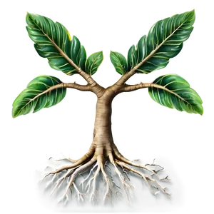 Small Tree With Roots PNG Qcf
