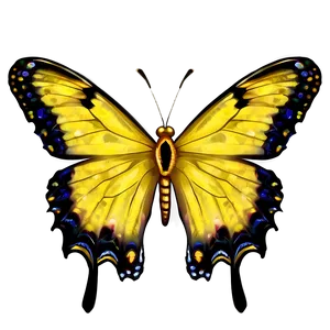 Small Yellow Butterfly PNG 15