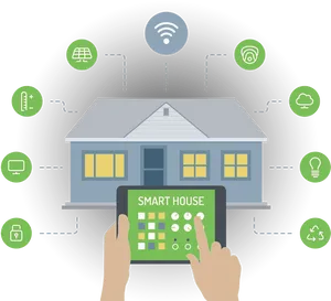 Smart Home Technology Concept PNG image