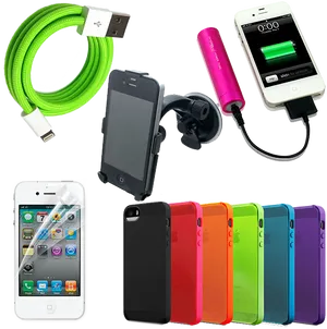 Smartphone Accessories Collection PNG