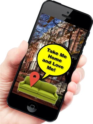 Smartphone Adopt Furniture Concept PNG