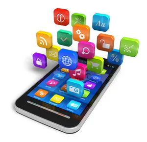 Smartphone App Icons Floating3 D PNG image