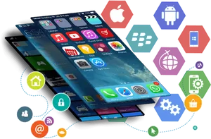 Smartphone Apps Connectivity Concept PNG image
