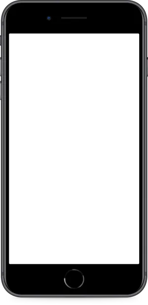 Smartphone_ Black_ Front_ View PNG