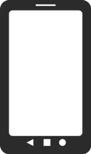 Smartphone Blank Screen Vector PNG image