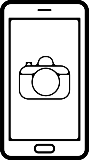 Smartphone Camera Icon Outline