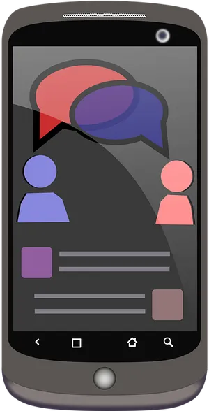Smartphone Chat Interface Vector