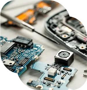 Smartphone Disassembly Components PNG image