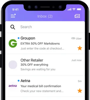 Smartphone Email Inbox Discount Offers PNG image