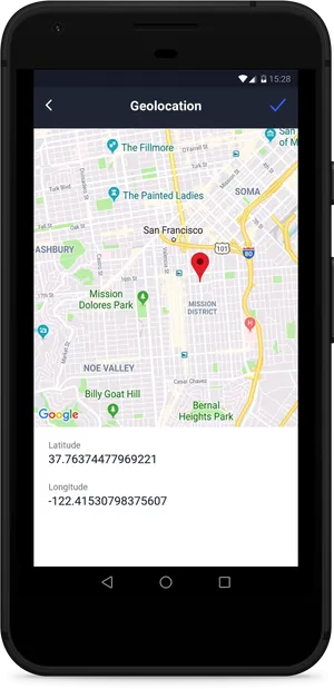 Smartphone Geolocation App Screen PNG