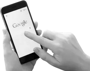 Smartphone Google Search Hand PNG image