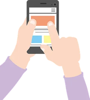 Smartphone Interaction Vector