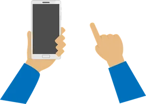 Smartphone Interaction Vector PNG image