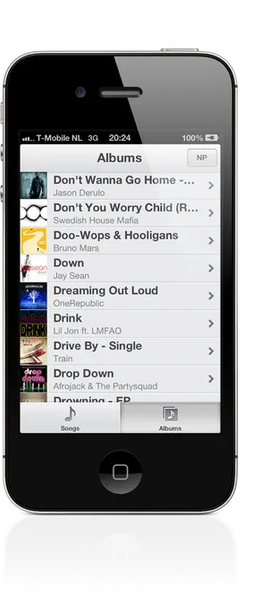 Smartphone_ Music_ Player_ App_ Display PNG image