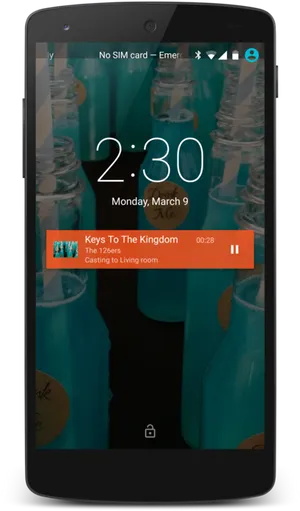 Smartphone Music Streaming Transparent Bottles Background PNG image