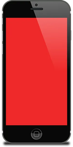 Smartphone Red Screen Illustration PNG image