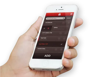 Smartphone Security App In Hand.png PNG image