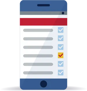Smartphone To Do List Graphic PNG