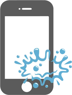 Smartphone Water Splash Clipart PNG image